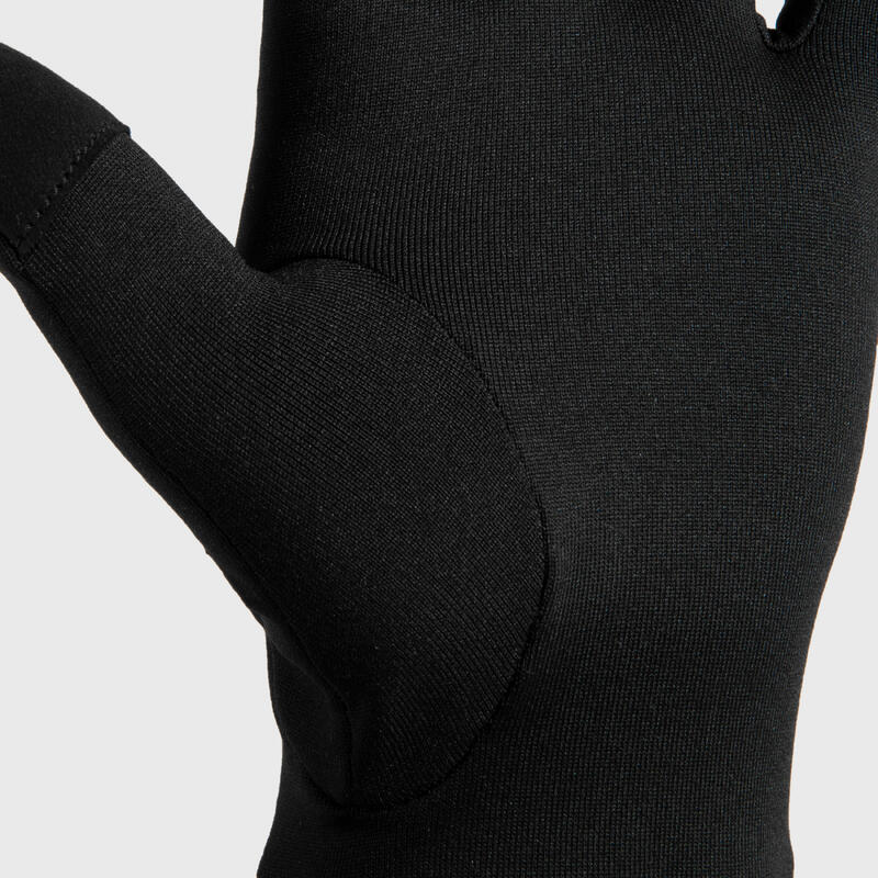 Mănuși tactile alergare Jogging Kiprun Warm 100 v2 Negru Adulți