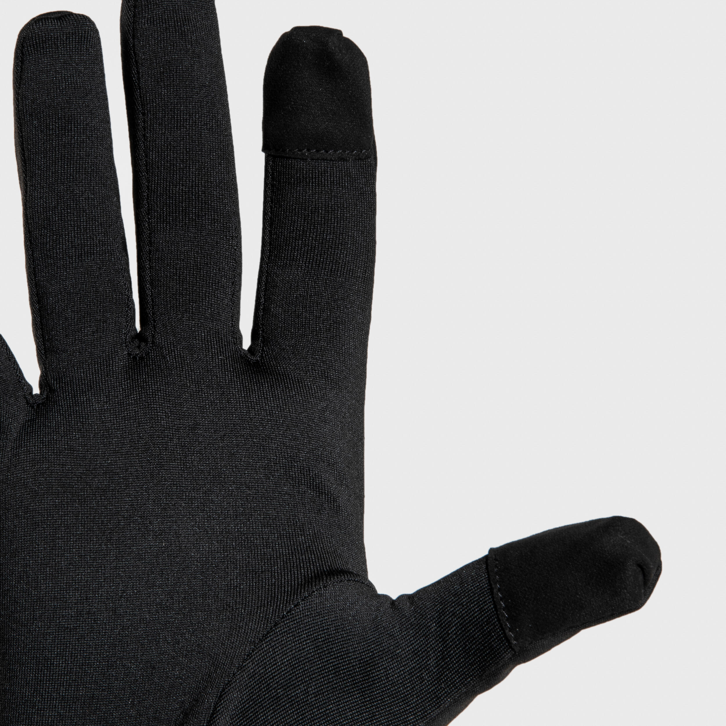 Touchscreen Running Gloves - Warm+ V2 - smoked black - Kiprun - Decathlon