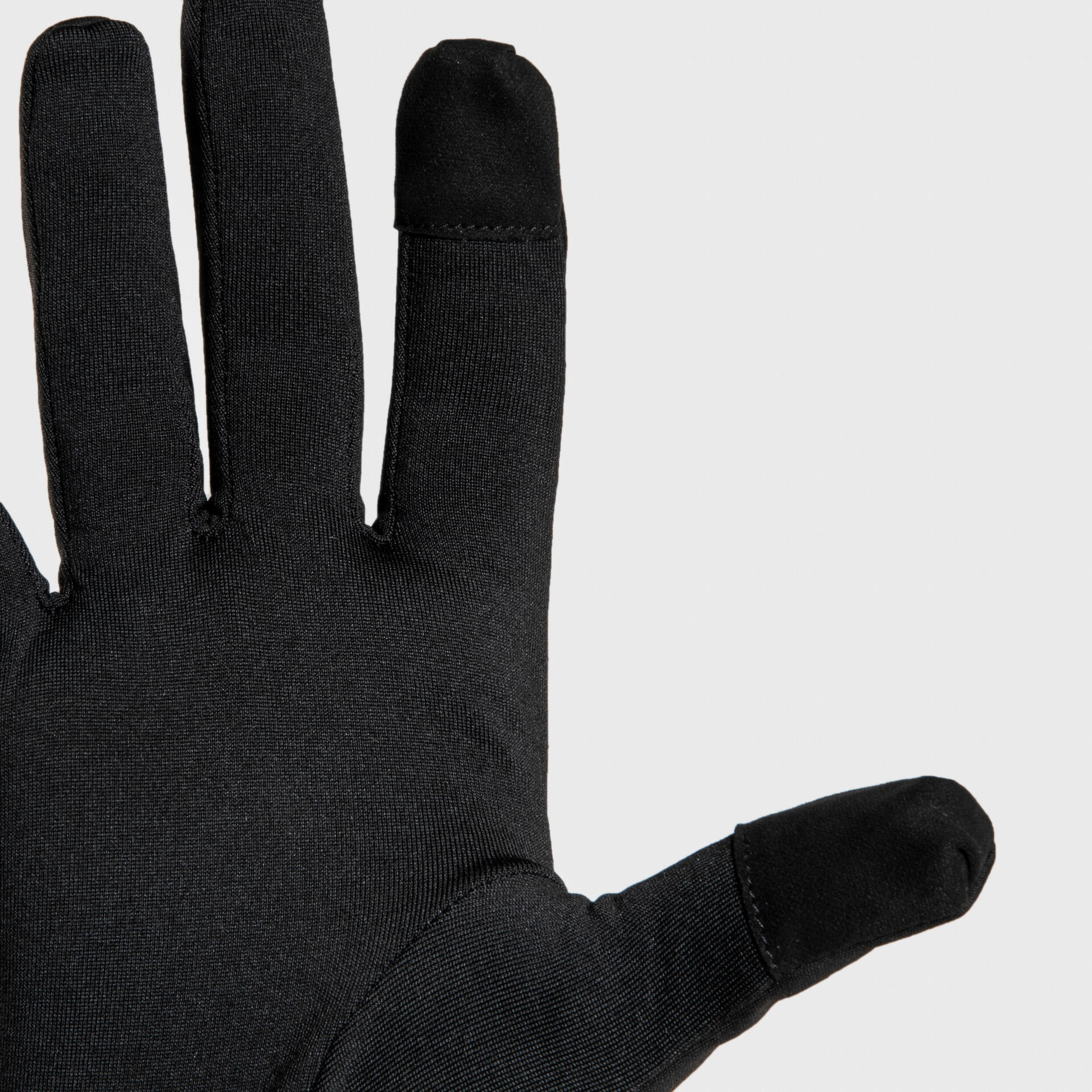 Adult Tactile Running Gloves-Kiprun Warm + 500 v2-Black
