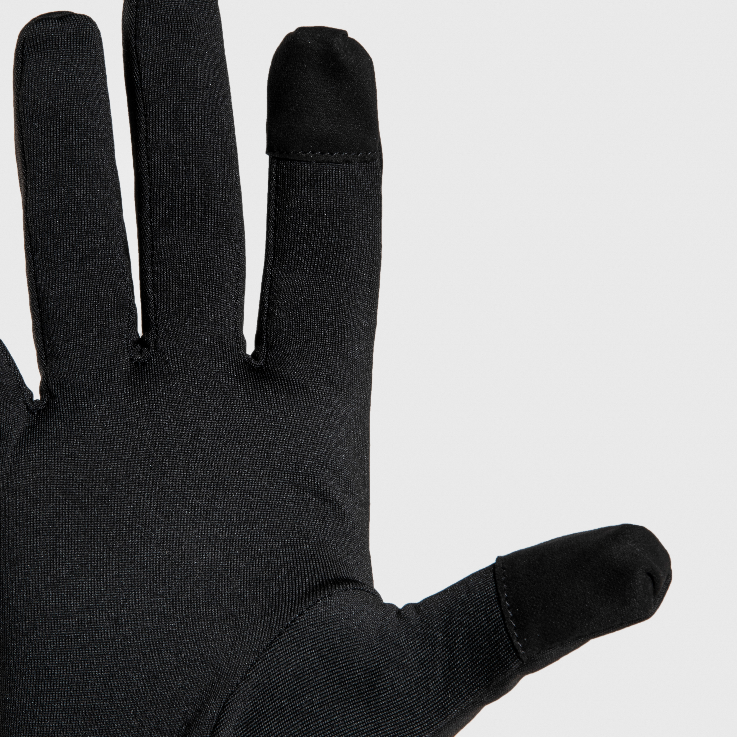 Gants de running tactiles Homme Femme - KIPRUN WARM+ 500 V2 noir pour les  clubs et collectivités