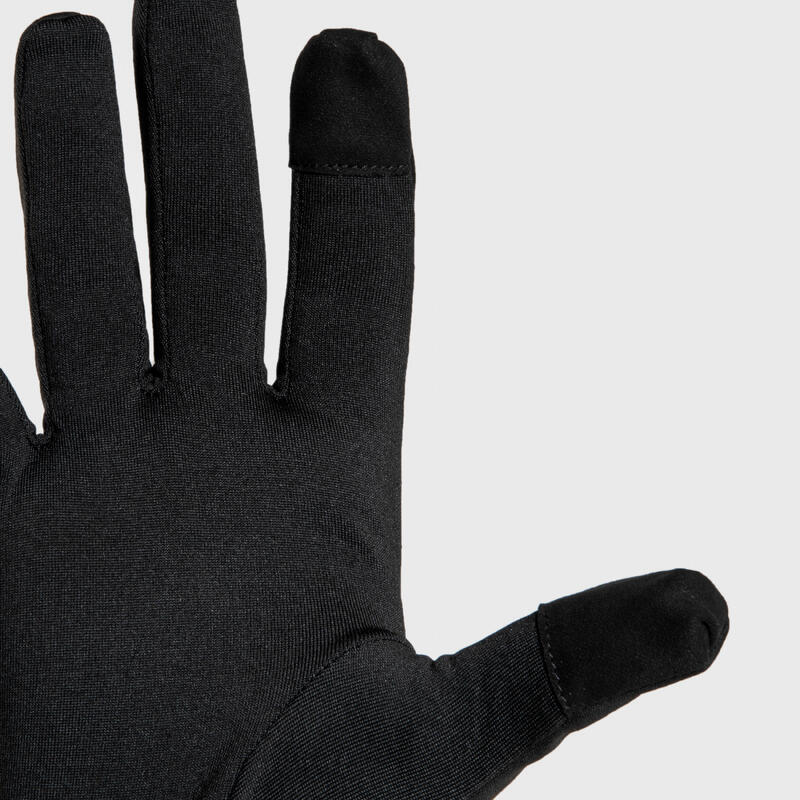 Gants de running tactiles adulte - kiprun  warm+ 500 v2 noir