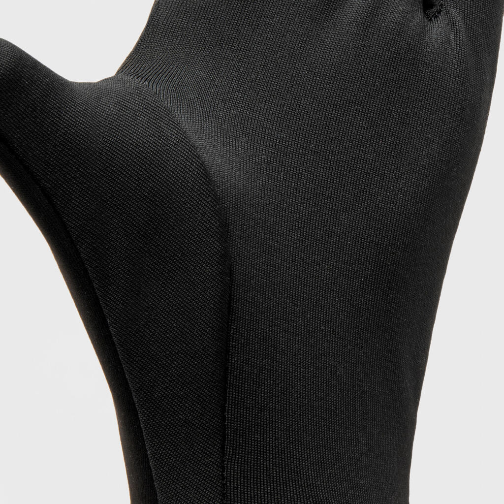 Pánske/dámske dotykové bežecké rukavice Kiprun Warm+ 500 V2 čierne