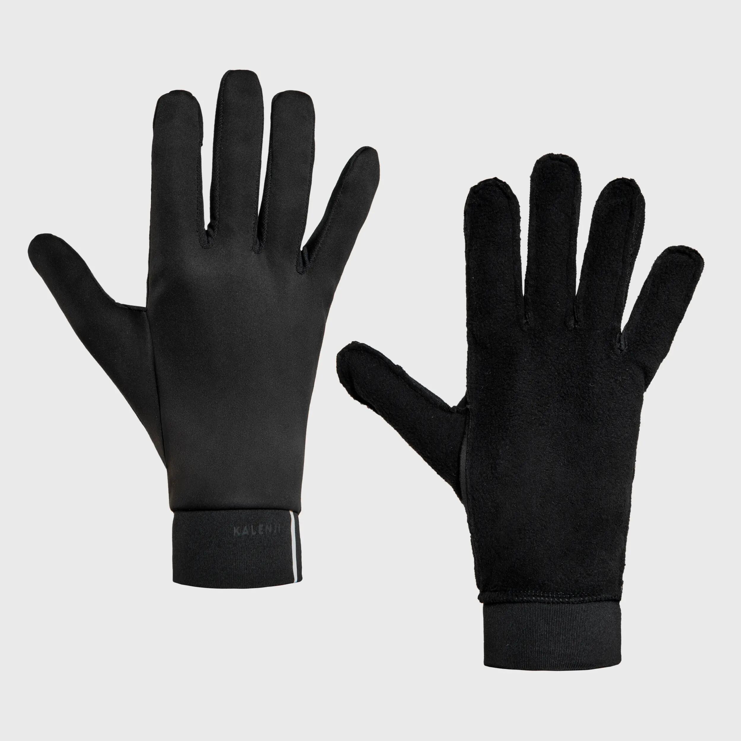 Unisex Tactile Warm Running Gloves Run 500 - Smoked Black -  5