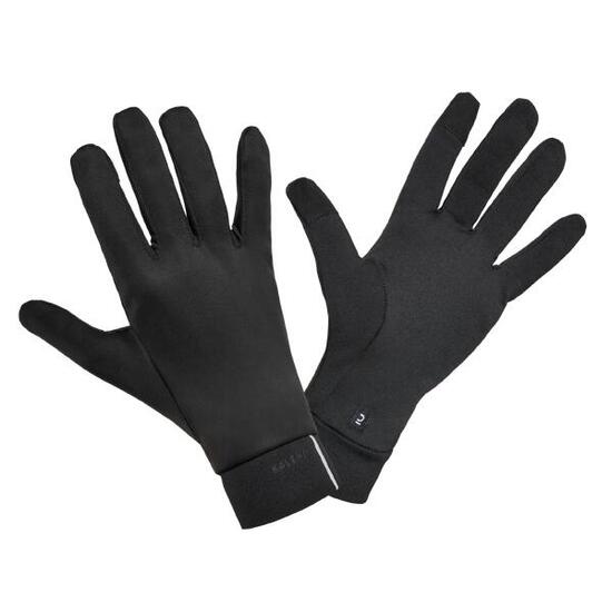 Gants de running tactiles adulte - kiprun warm+ 500 v2 noir