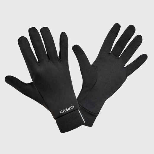 
      Adult Tactile Running Gloves-Kiprun Warm + 500 v2-Black
  