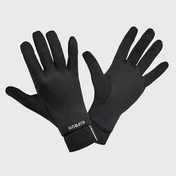 Gants de running tactiles adulte - kiprun warm+ 500 v2 noir