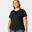 Dames-T-shirt voor cardiofitness plussize zwart