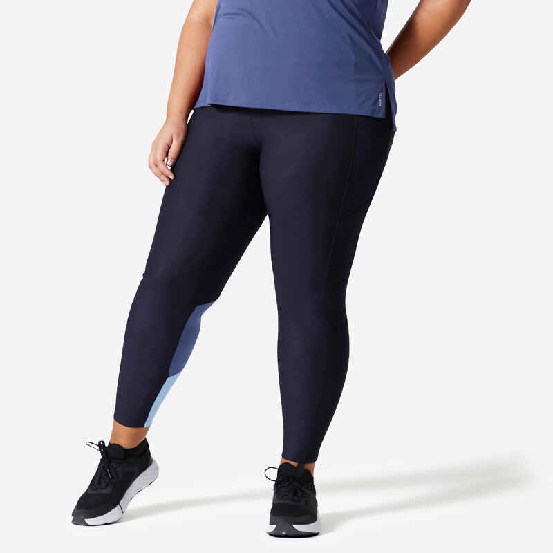 Sportleggings Damen mit Smartphonetasche grosse Grösse-120 blau