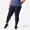 Women's Plus-Size Fitness Cardio Leggings with Pocket - Blue