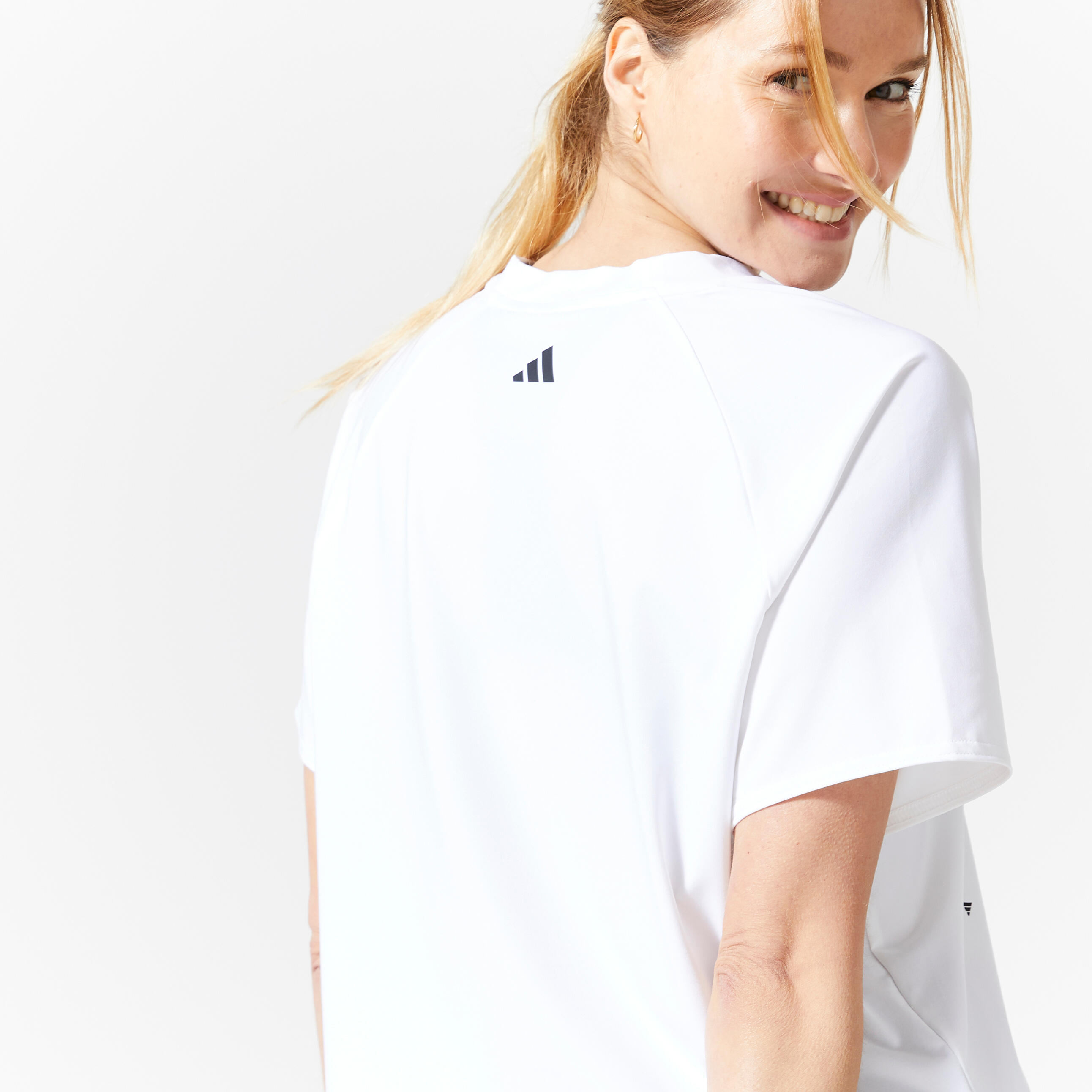 T-SHIRT DE FITNESS CARDIO ADIDAS FEMME BLANC 4/4