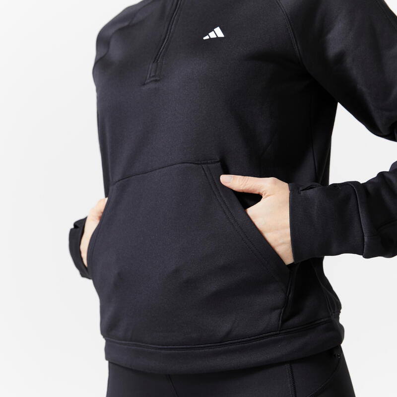 Felpa donna fitness Adidas GAME & GO traspirante nera