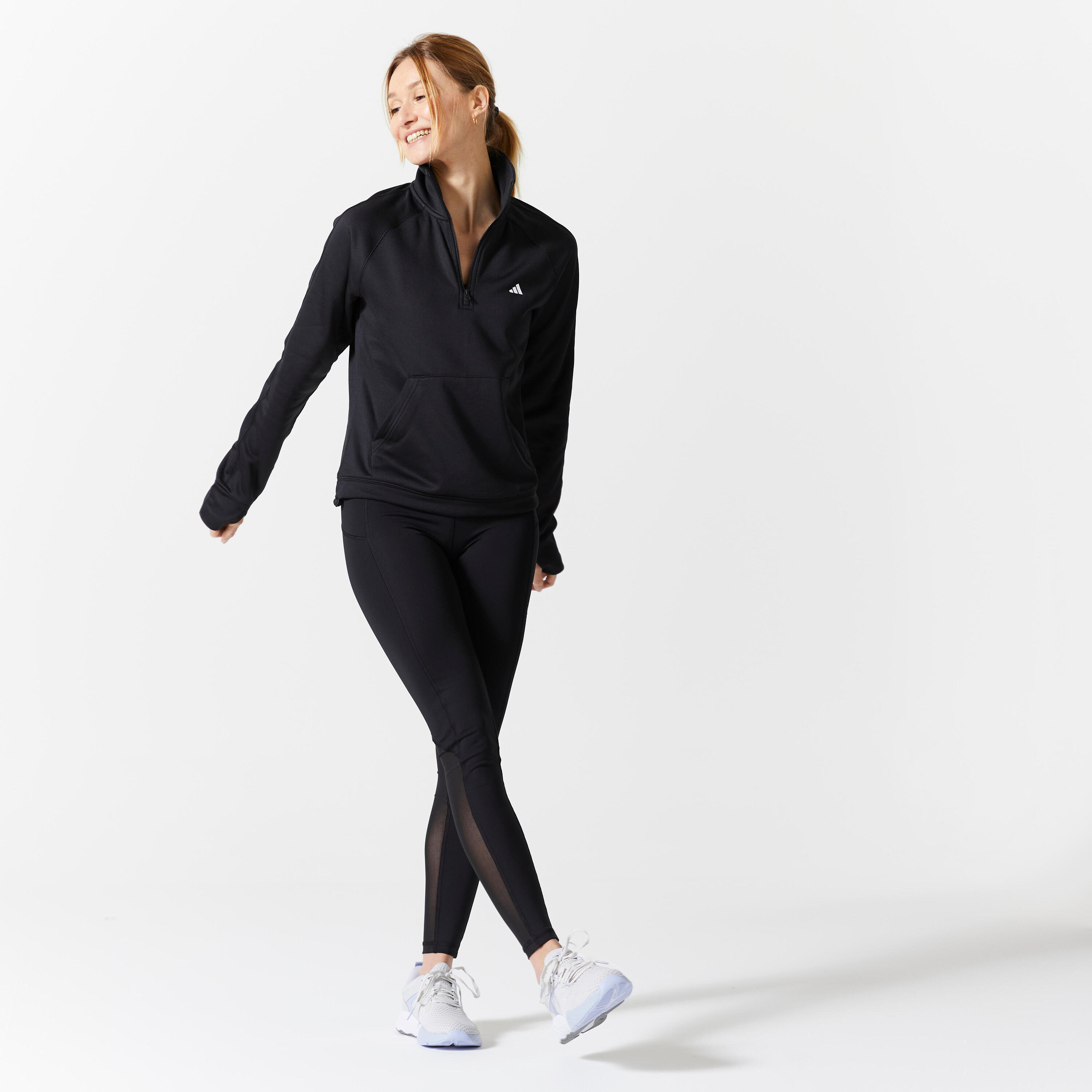 SWEAT-SHIRT GAME & GO DE FITNESS CARDIO ADIDAS FEMME NOIR 2/8