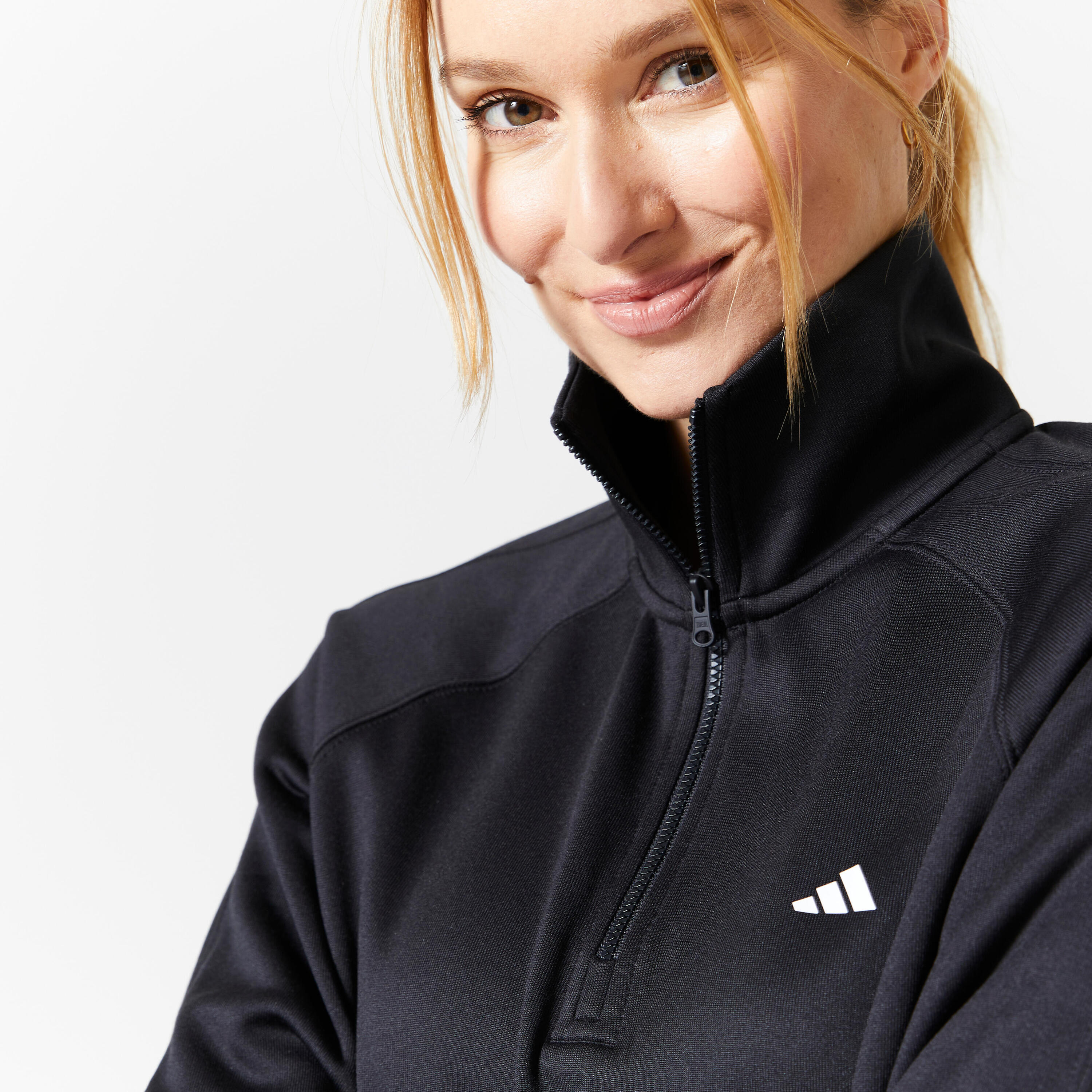 SWEAT-SHIRT GAME & GO DE FITNESS CARDIO ADIDAS FEMME NOIR 3/8