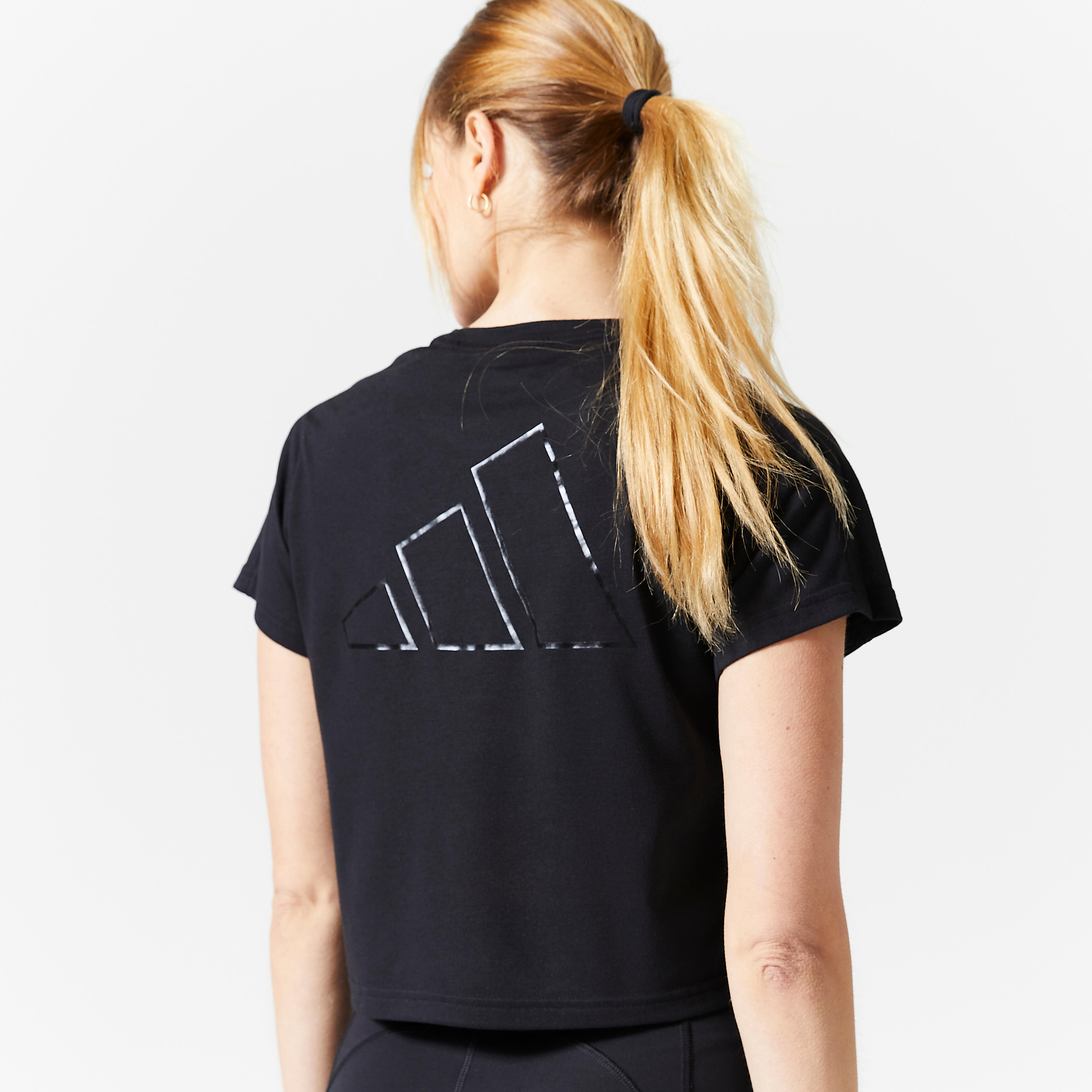 Camiseta Fitness Cardio Adidas Mujer Negro Decathlon