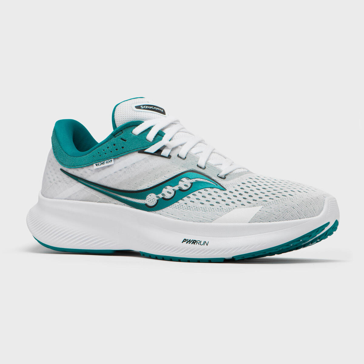 Chaussures running Femme - Saucony Ride 16 blanche bleue