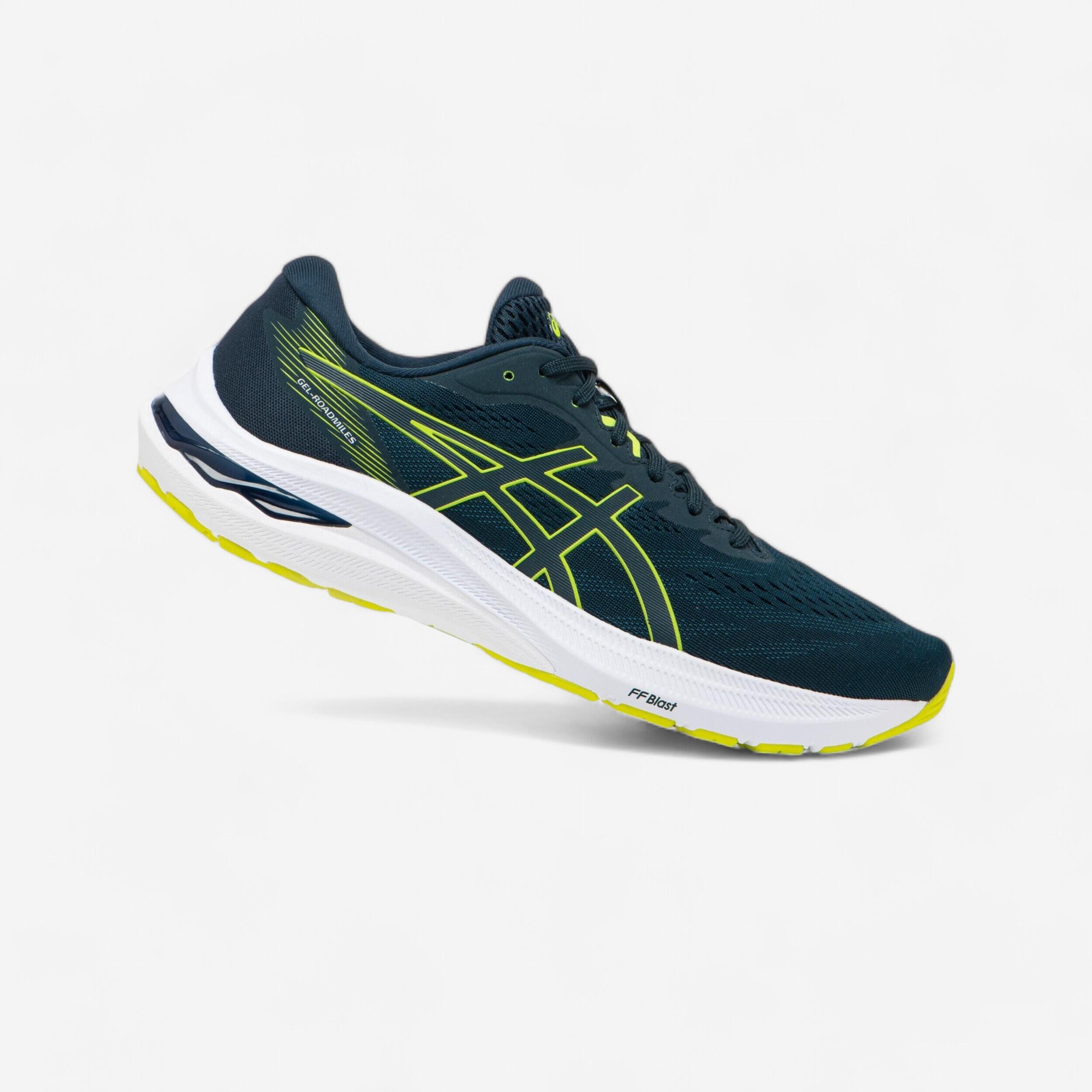 Chaussures running homme Asics Gel Roadmiles vert fonce jaune ASICS Decathlon