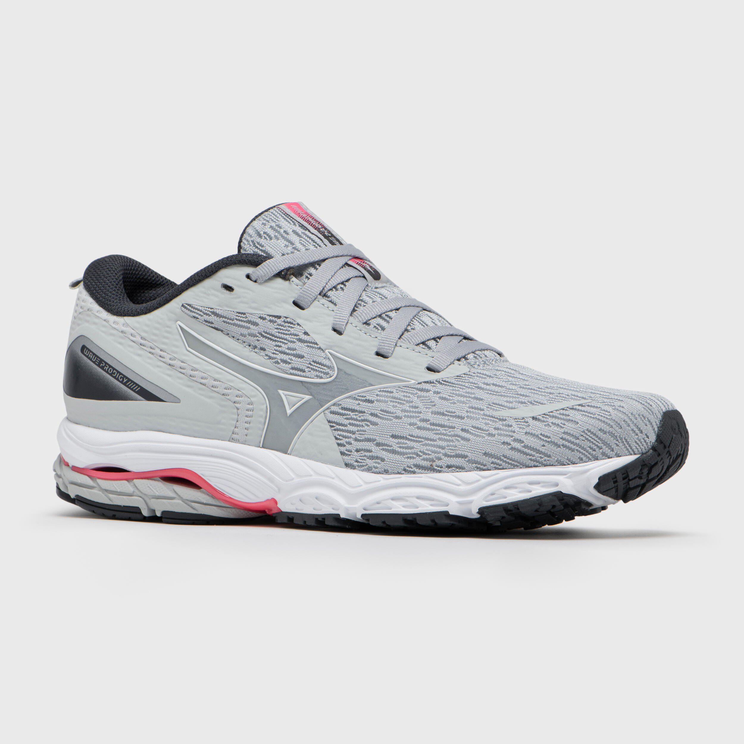 Women s Mizuno Wave Prodigy 5 Running Shoes Pearl Blue White Bright Pink MIZUNO Decathlon