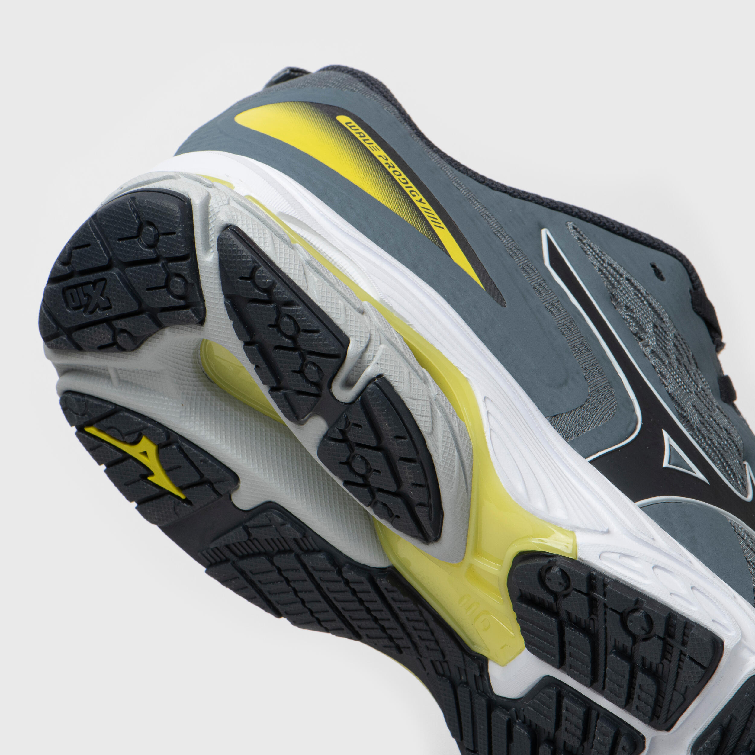 Men's Mizuno Wave Prodigy 5 running shoes - storm / white / sulphur spring 5/7
