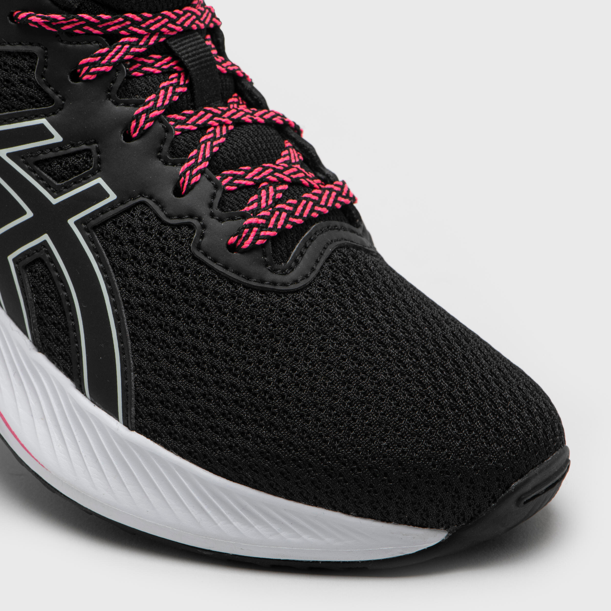 black and pink asics
