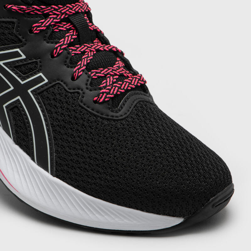 Zapatillas deportivas para niñas Asics en color negro y rosa. Color NEGRO  Talla 31.5