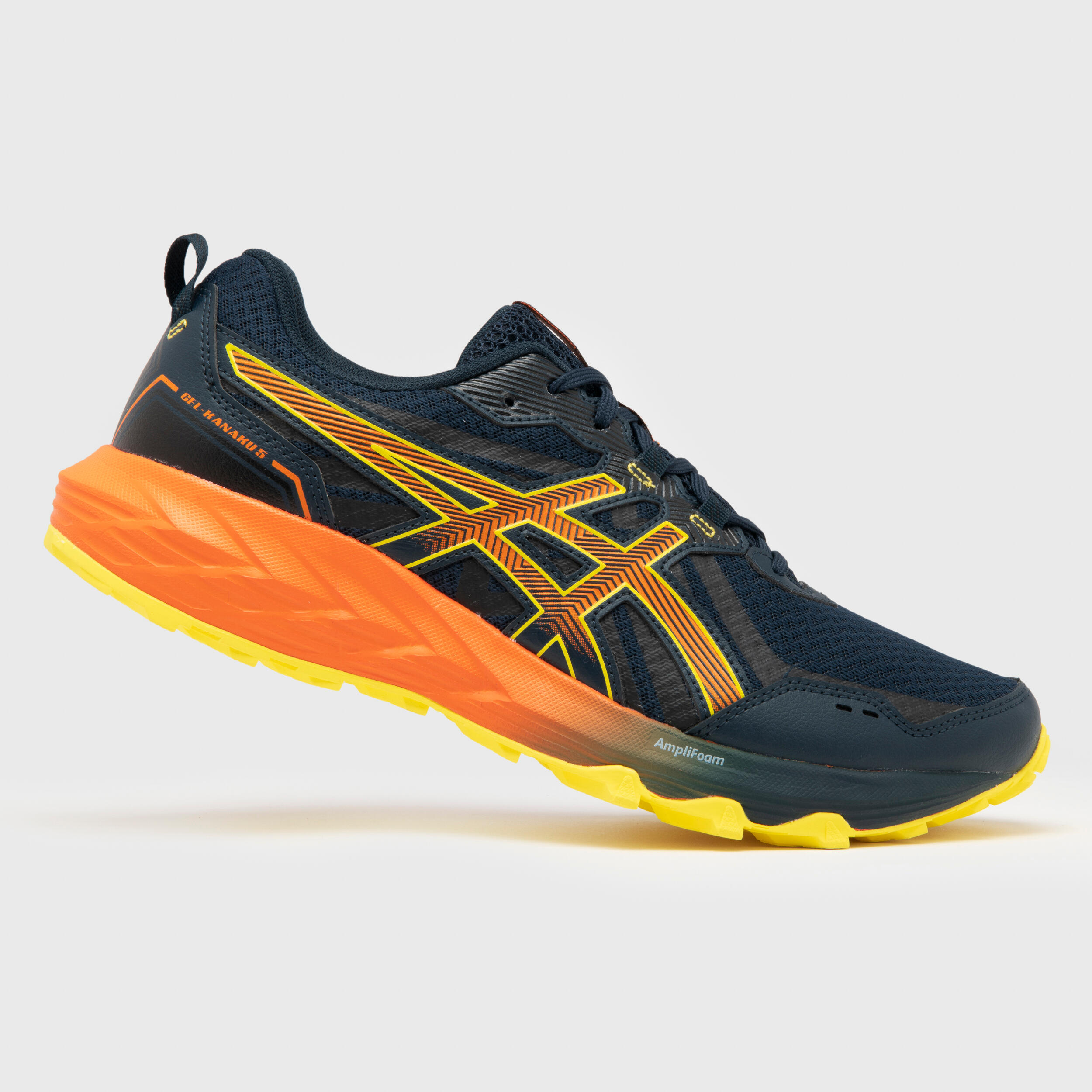 ASICS MEN'S ASICS GEL KANAKU 5 TRAIL RUNNING SHOES - BLUE/ORANGE