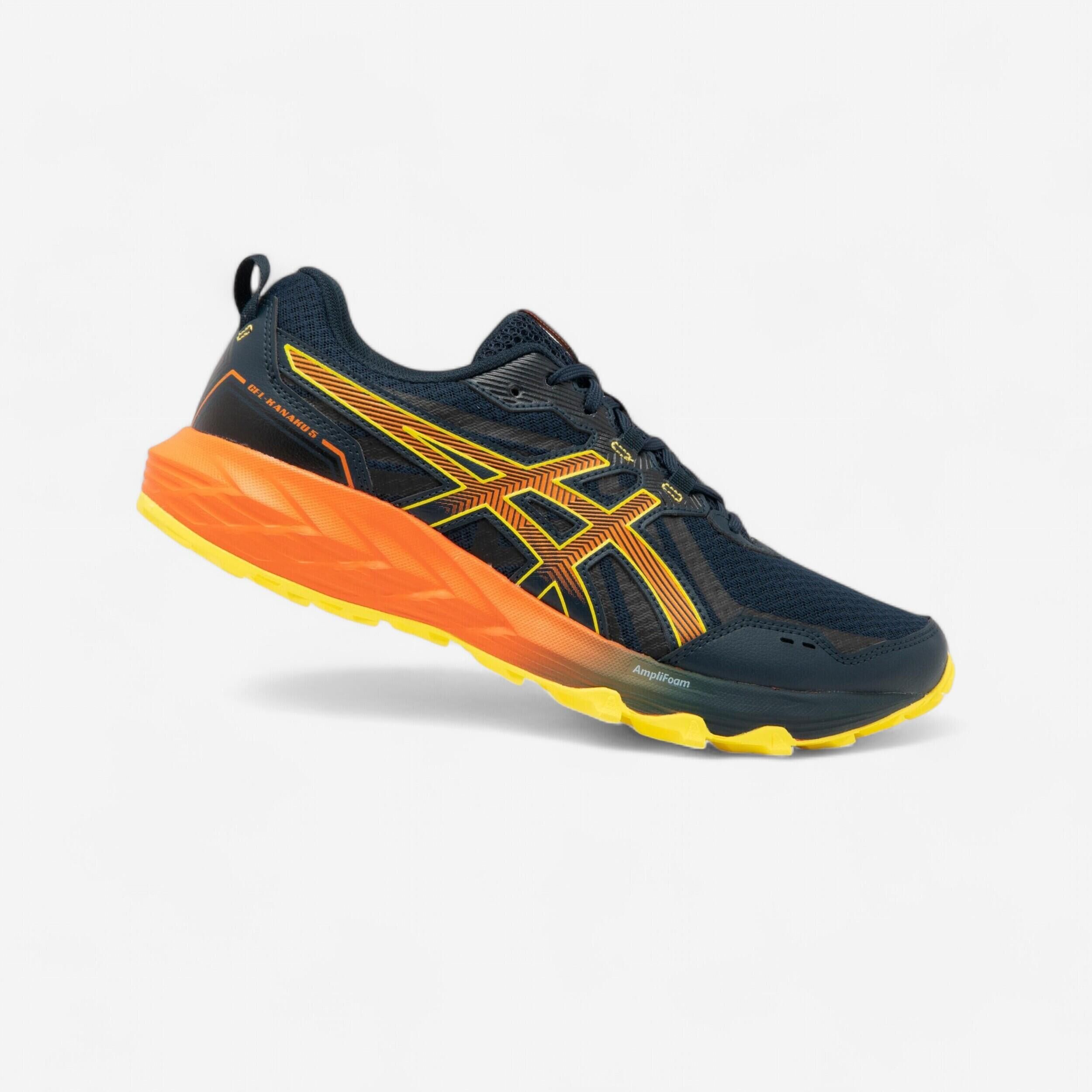 ASICS MEN'S ASICS GEL KANAKU 5 TRAIL RUNNING SHOES - BLUE/ORANGE