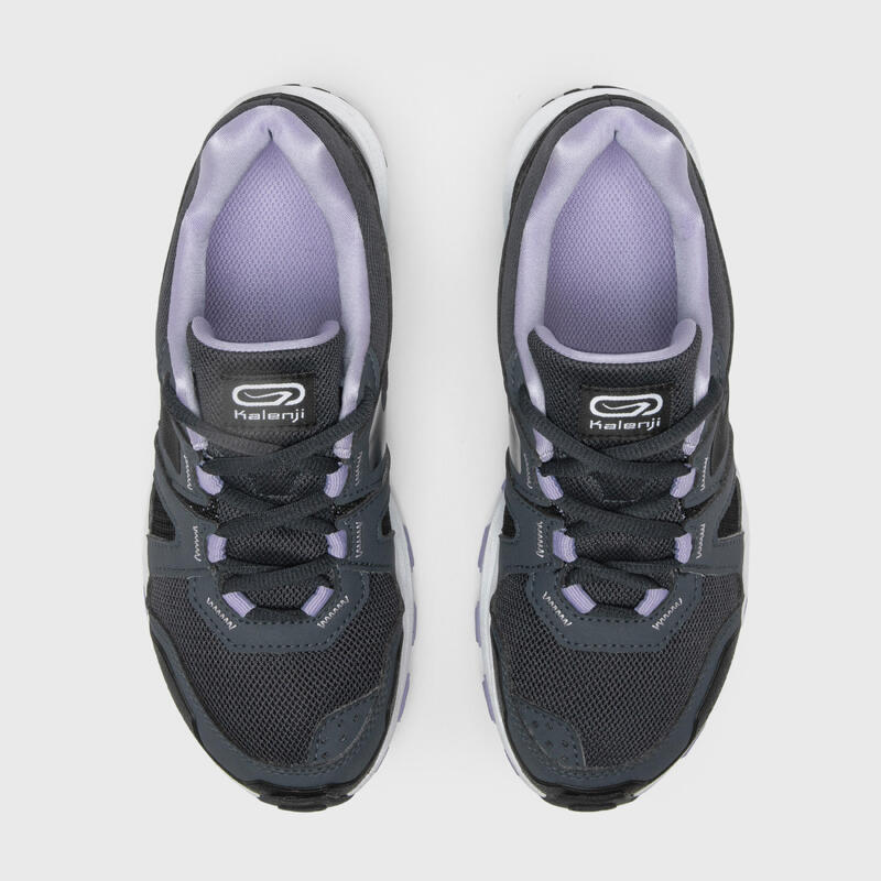Chaussures de Running Trail Enfant-KIPRUN GRIP grises mauves