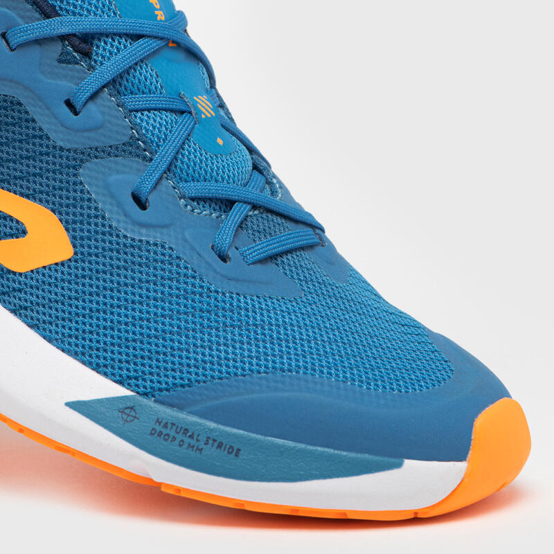 Chaussures de running enfant drop 0 - KIPRUN KN500 Bleu et orange