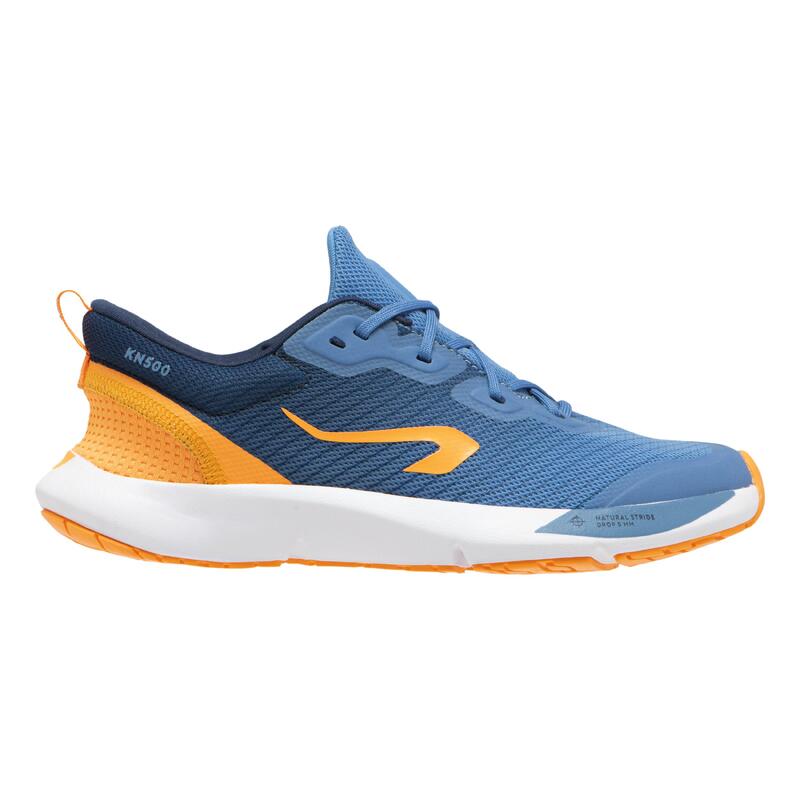 Chaussures de running enfant drop 0 - KIPRUN KN500 Bleu et orange
