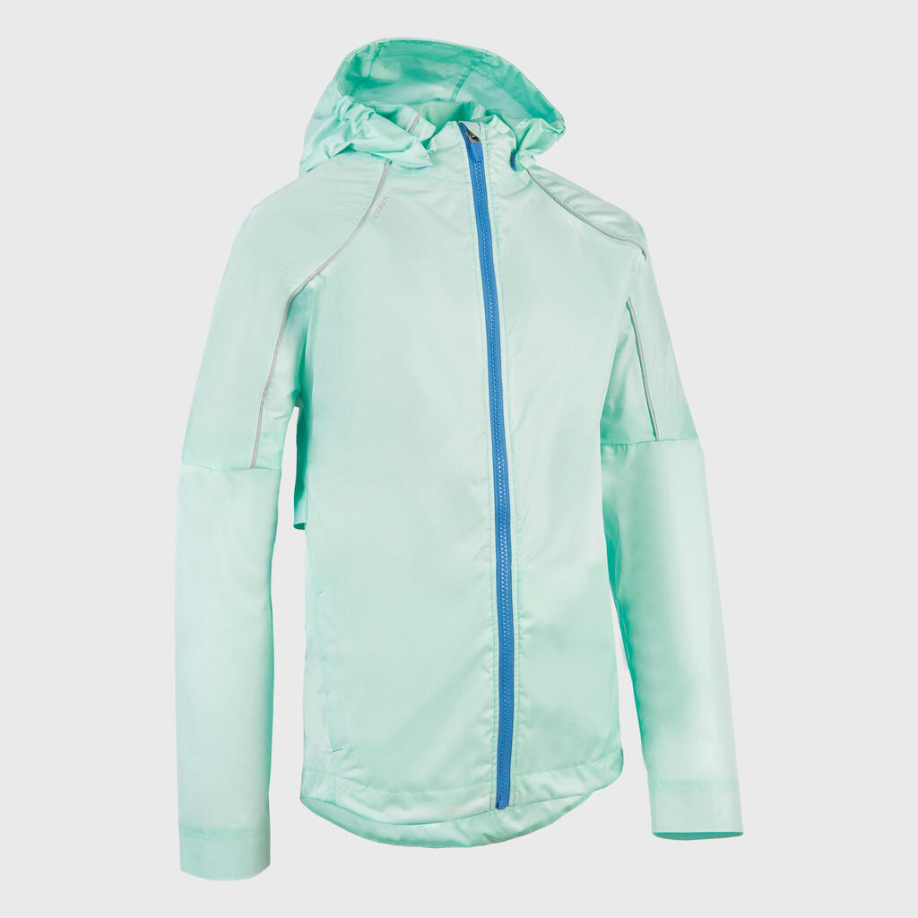 Laufjacke Kinder wasserdicht - Rain grün/blau 