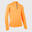 Camiseta Running Kiprun Warm 100 Niños Naranja Manga Larga Cálida 1/2 Cremallera