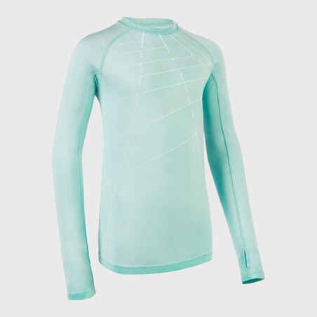 Children's Breathable Long-Sleeved T-Shirt Kiprun Skincare Green