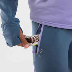 Girls' breathable KIPRUN DRY+ Zip 500 leggings - grey mauve