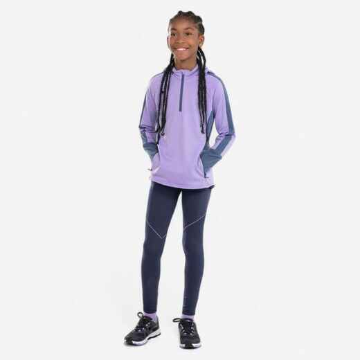 
      Kids' KIPRUN CARE 500 seamless running leggings - Navy blue mauve
  