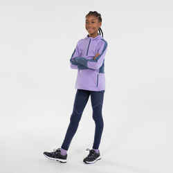 Παιδικό κολάν τρεξίματος χωρίς ραφές KIPRUN CARE 500 - Ναυτικό μπλε μοβ