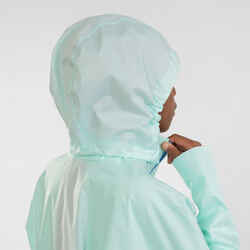 Παιδικό Αδιάβροχο Μπουφάν Τρεξίματος - Kiprun Rain - Πράσινο Μπλε