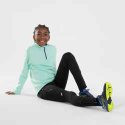 KIDS' WARM RUNNING TIGHTS - KIPRUN WARM+ BLACK