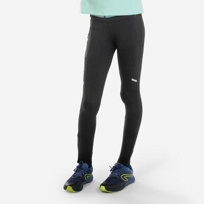 Pantaloni running bambino KIPRUN WARM+ neri