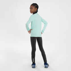 KIDS' WARM RUNNING TIGHTS - KIPRUN WARM+ BLACK