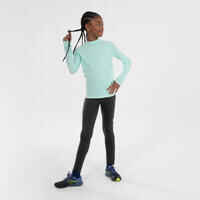 KIDS' WARM RUNNING TIGHTS - KIPRUN WARM+ BLACK