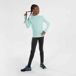 KIDS' WARM RUNNING TIGHTS - KIPRUN WARM+ BLACK