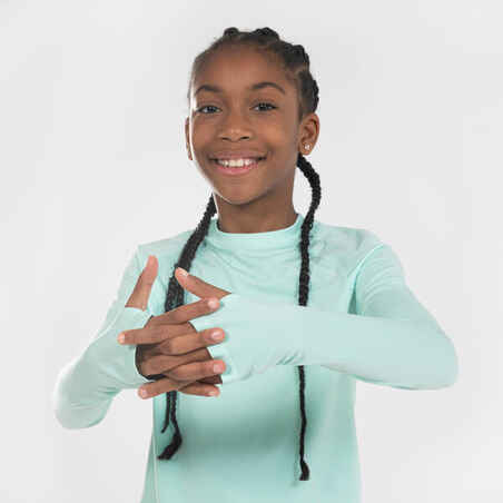 Children's Breathable Long-Sleeved T-Shirt Kiprun Skincare Green