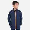 KIPRUN RAIN kid's waterproof running jacket - Blue/Orange