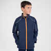 KIPRUN RAIN kid's waterproof running jacket - Blue/Orange
