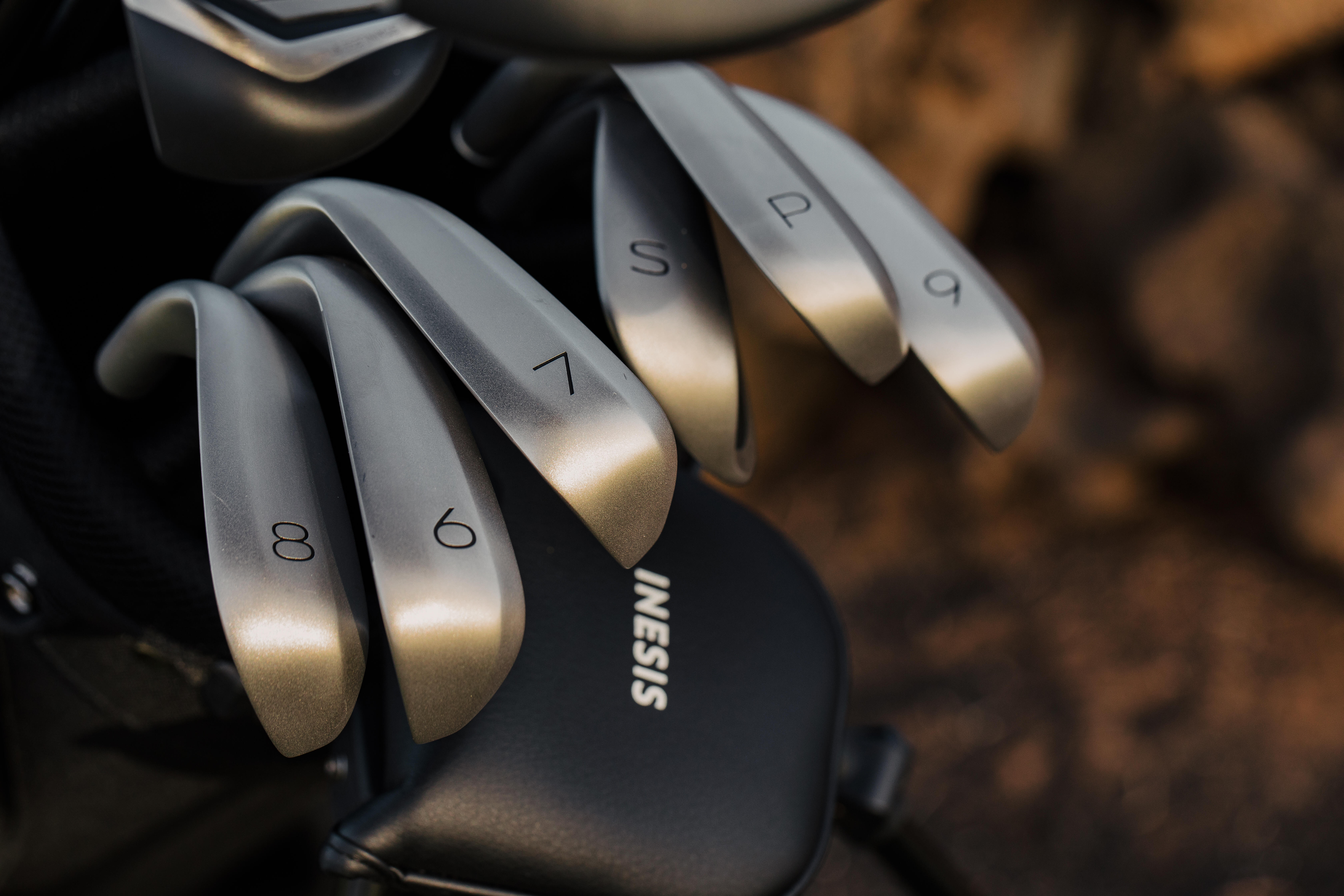 100 Series Ten left-handed clubs with a graphite shaft