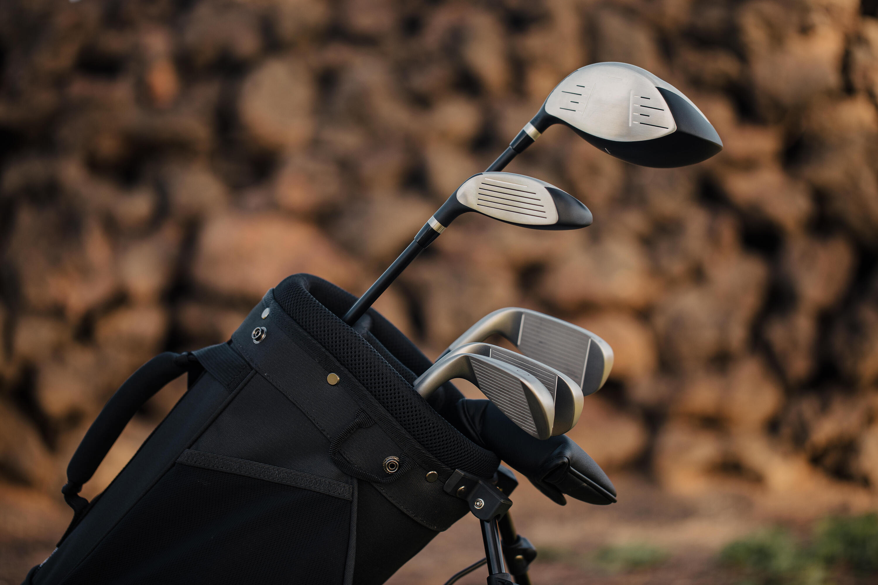 Mitja sèrie de golf 100 6 pals esquerrans vareta acer 10/13