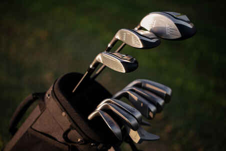 10 golfo lazdų kairiarankiams rinkinys, „100“ serijos, plieniniu kotu