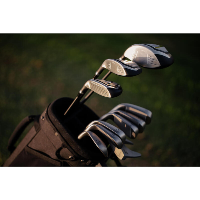 100 Series Ten left-handed clubs with a graphite shaft