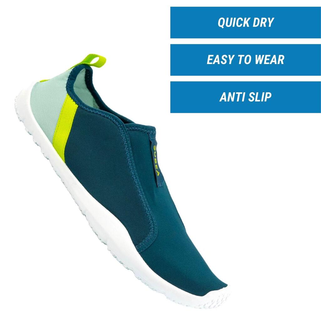 Zapatos acuáticos  de playa para Adulto Subea 120 - Azul grisáceo/Gris