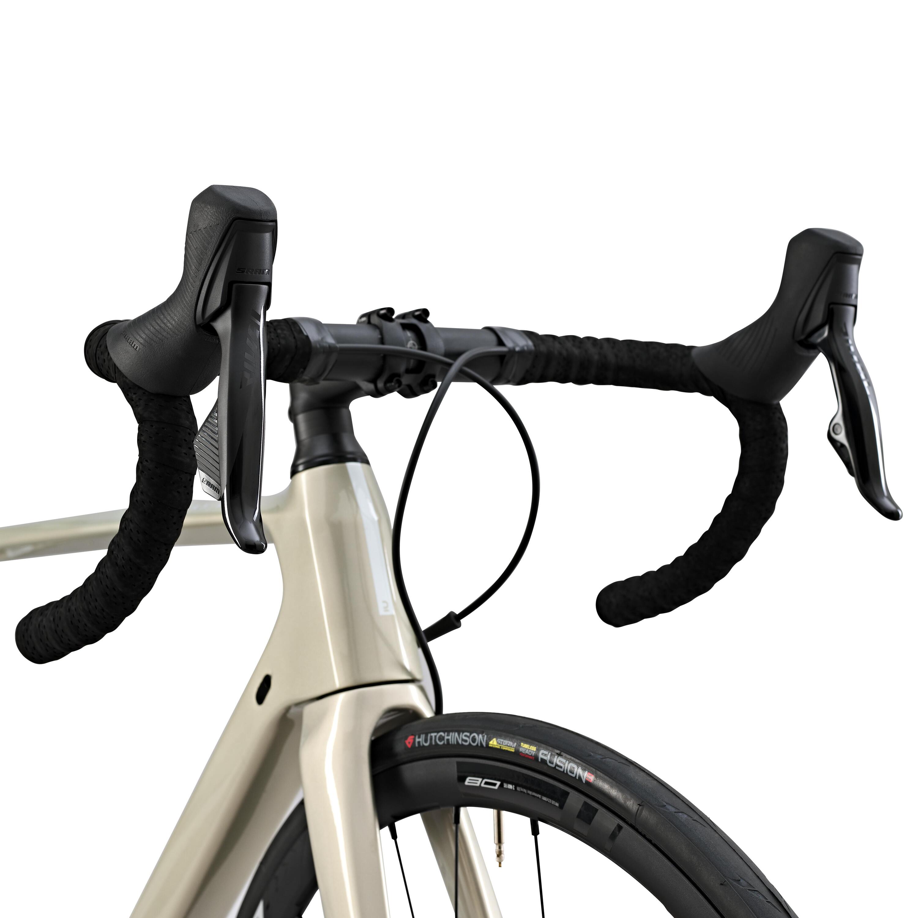 Bici da strada donna EDR CF SRAM RIVAL AXS bianca 5/10